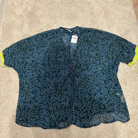 FREE PEOPLE SLEEPIN IN PRINTED SLEEP SHIRT XS NWT - Picture 4 of 6